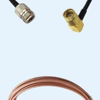 N Female to RP SMA Male Right Angle RG316D RF Cable Assembly