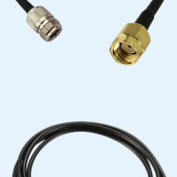 N Female to RP SMA Male LMR100 RF Cable Assembly