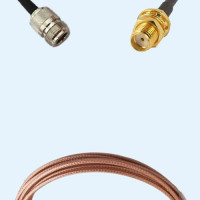 N Female to SMA Bulkhead Female RG316D RF Cable Assembly