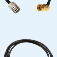 N Female to SMA Male Right Angle LMR100 RF Cable Assembly