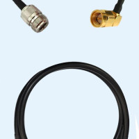 N Female to SMA Male Right Angle LMR195 RF Cable Assembly