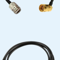 N Female to SMA Male Right Angle RG174 RF Cable Assembly