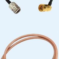 N Female to SMA Male Right Angle RG400 RF Cable Assembly