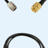 N Female to SMA Male LMR100 RF Cable Assembly
