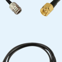 N Female to SMA Male RG174 RF Cable Assembly