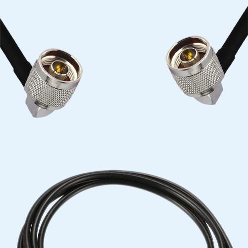 N Male Right Angle to N Male Right Angle LMR100 RF Cable Assembly