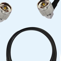 N Male Right Angle to N Male Right Angle LMR200 RF Cable Assembly