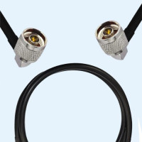 N Male Right Angle to N Male Right Angle LMR200 RF Cable Assembly