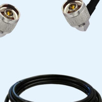 N Male Right Angle to N Male Right Angle LMR240 RF Cable Assembly