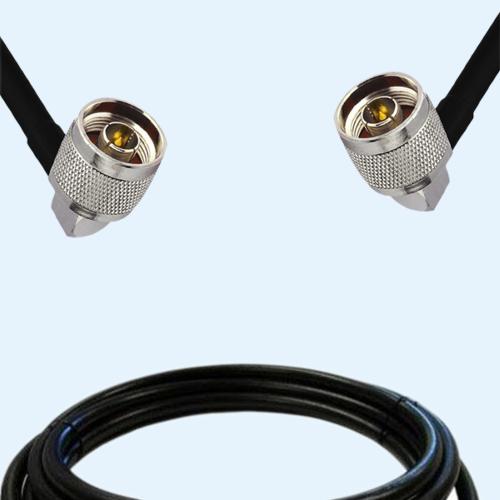 N Male Right Angle to N Male Right Angle LMR400 RF Cable Assembly