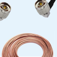 N Male Right Angle to N Male Right Angle RG188 RF Cable Assembly