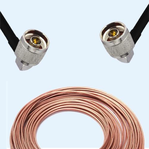N Male Right Angle to N Male Right Angle RG316 RF Cable Assembly