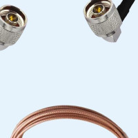 N Male Right Angle to N Male Right Angle RG316D RF Cable Assembly