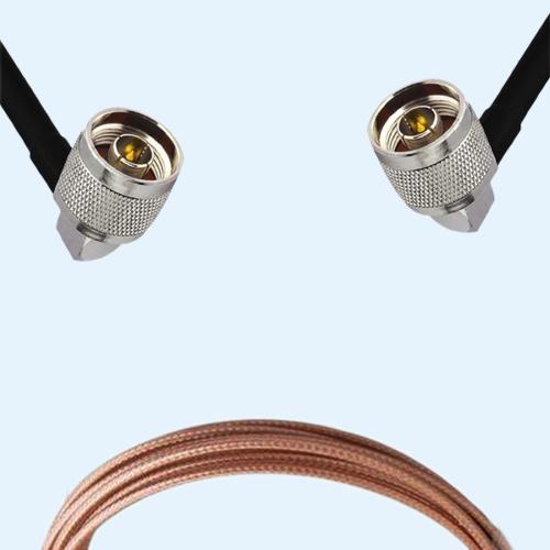 N Male Right Angle to N Male Right Angle RG316D RF Cable Assembly