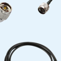 N Male Right Angle to N Male LMR100 RF Cable Assembly