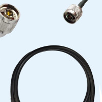 N Male Right Angle to N Male LMR200 RF Cable Assembly