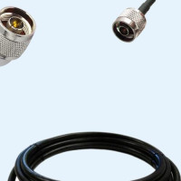 N Male Right Angle to N Male LMR240FR RF Cable Assembly