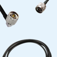 N Male Right Angle to N Male RG174 RF Cable Assembly