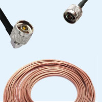 N Male Right Angle to N Male RG188 RF Cable Assembly