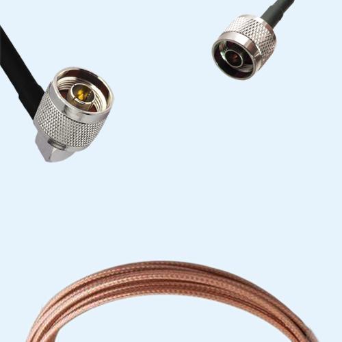 N Male Right Angle to N Male RG316D RF Cable Assembly