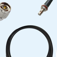 N Male Right Angle to QMA Bulkhead Female LMR195 RF Cable Assembly