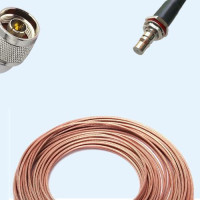 N Male Right Angle to QMA Bulkhead Female RG316 RF Cable Assembly