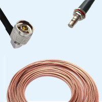 N Male Right Angle to QMA Bulkhead Female RG316 RF Cable Assembly
