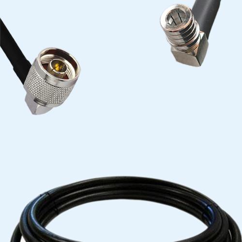 N Male Right Angle to QMA Male Right Angle LMR240 RF Cable Assembly