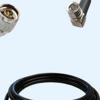 N Male Right Angle to QMA Male Right Angle LMR240FR RF Cable Assembly