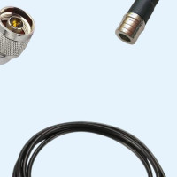 N Male Right Angle to QMA Male LMR100 RF Cable Assembly