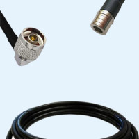 N Male Right Angle to QMA Male LMR240FR RF Cable Assembly