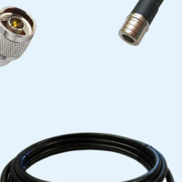 N Male Right Angle to QMA Male LMR400 RF Cable Assembly