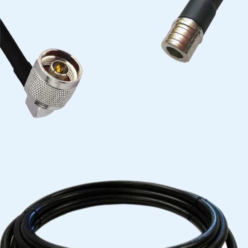 N Male Right Angle to QMA Male LMR400 RF Cable Assembly