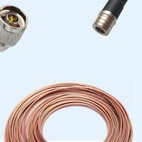 N Male Right Angle to QMA Male RG188 RF Cable Assembly