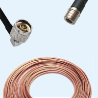 N Male Right Angle to QMA Male RG188 RF Cable Assembly