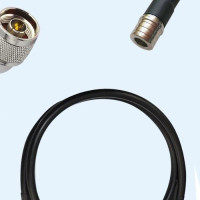 N Male Right Angle to QMA Male RG223 RF Cable Assembly
