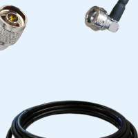 N Male Right Angle to QN Male Right Angle LMR240 RF Cable Assembly