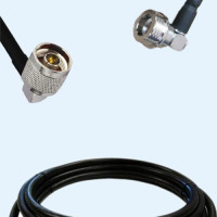 N Male Right Angle to QN Male Right Angle LMR240FR RF Cable Assembly
