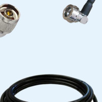 N Male Right Angle to QN Male Right Angle LMR400 RF Cable Assembly