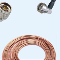 N Male Right Angle to QN Male Right Angle RG188 RF Cable Assembly