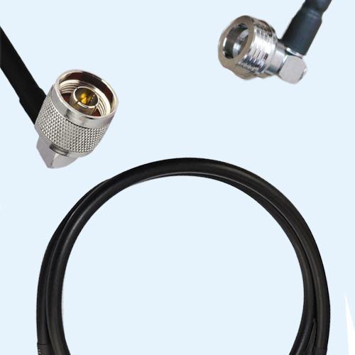 N Male Right Angle to QN Male Right Angle RG223 RF Cable Assembly