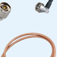 N Male Right Angle to QN Male Right Angle RG400 RF Cable Assembly