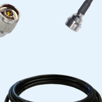 N Male Right Angle to QN Male LMR240 RF Cable Assembly