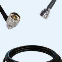N Male Right Angle to QN Male LMR240 RF Cable Assembly