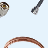 N Male Right Angle to QN Male RG316D RF Cable Assembly