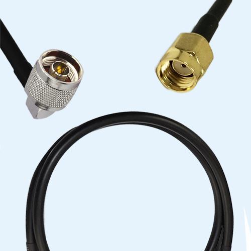 N Male Right Angle to RP SMA Male RG223 RF Cable Assembly