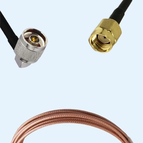N Male Right Angle to RP SMA Male RG316D RF Cable Assembly
