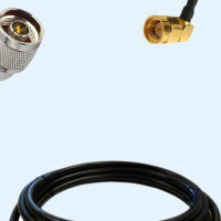 N Male Right Angle to SMA Male Right Angle LMR240 RF Cable Assembly