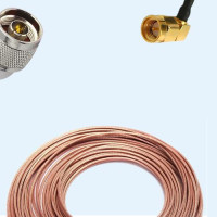 N Male Right Angle to SMA Male Right Angle RG188 RF Cable Assembly