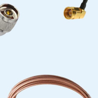 N Male Right Angle to SMA Male Right Angle RG316D RF Cable Assembly